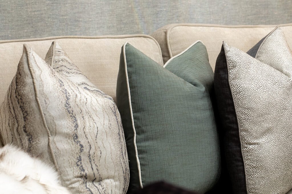 Set of decorative cushions on the sofa – Blarney Residential, AK Interior, Cork