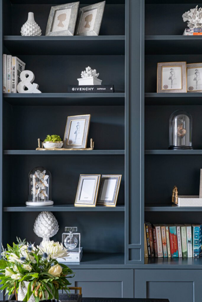 Bookshelves with interior accessories and greenery – Douglas Part Two, AK Interior, Cork