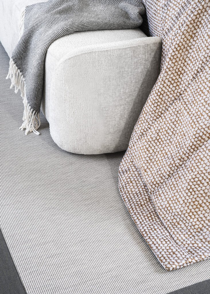 exture detail of bedspread and rug – Moneygurney Road Part One, AK Interior